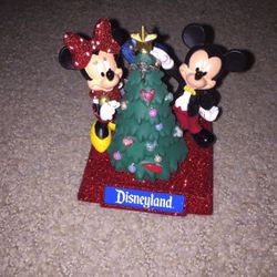 Disney Parks MICKEY MINNIE Magic Kingdom Glitter Christmas Tree Ornament
