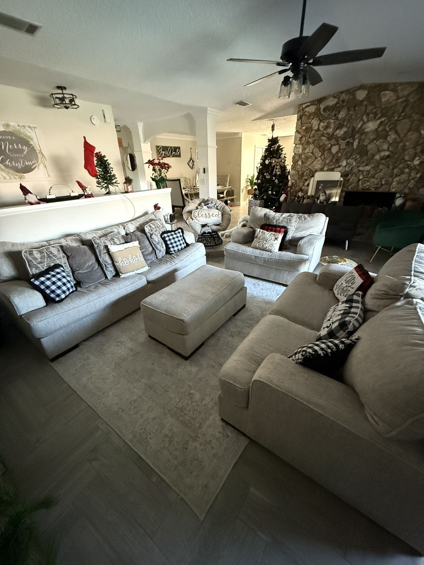 4 Piece Cream Colored Couch Set