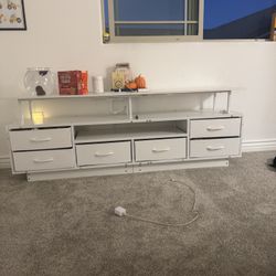 White Tv Stand W/storage