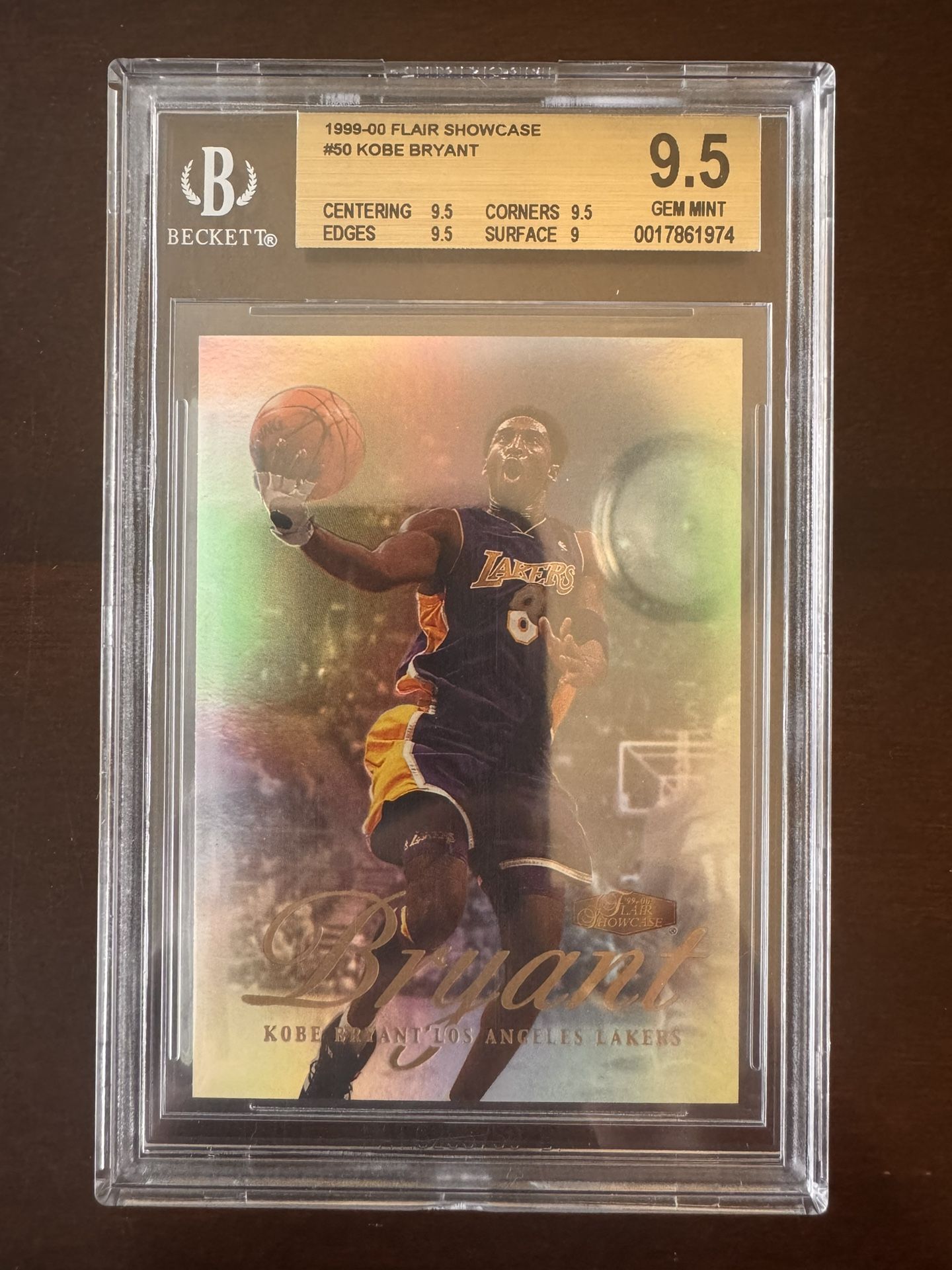1999 Kobe Bryant Flair Showcase #50 BGS 9.5 LA Lakers