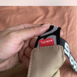 Khaki/beige Supreme fanny pack