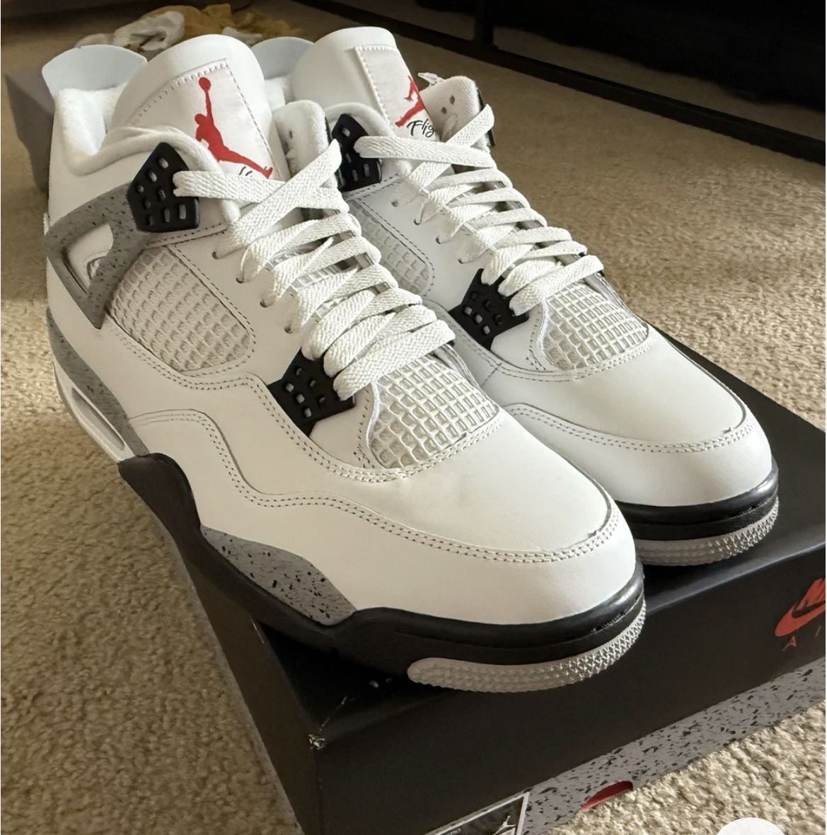 Nike Air Jordan IV 4 Retro White Cement size 11.5 DS 2012 RARE