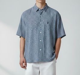 Ralph Lauren Jeans Co Shirt Men’s Large button up short sleeve Blue