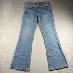 Y2K Levi's Low Rise Boot Cut Stretch Jeans Women's Size 14 26x28 Blue #920