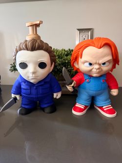 Michael Meyers and Chucky soap holders
