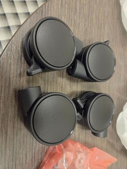 Black Swivel Furniture Casters With Individual Locking Brakes
