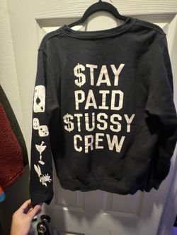 Stussy Stay Paid Crew neck Black Size M  