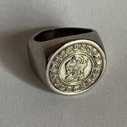 Silver Mayan Ring – Mayan Calendar | Unique Design