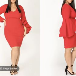 XL MIDI Dress Red