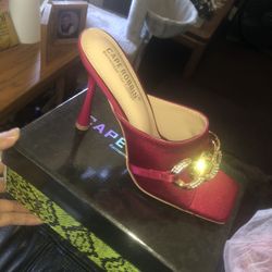 NEW Size 8.5 Pink Satin Disteny stiletto mule heels  