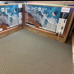 75 Tv Free Delivery $55 Down On Finacing 6 Month Warranty  75 Lg Tv Smart 4k HDTV 