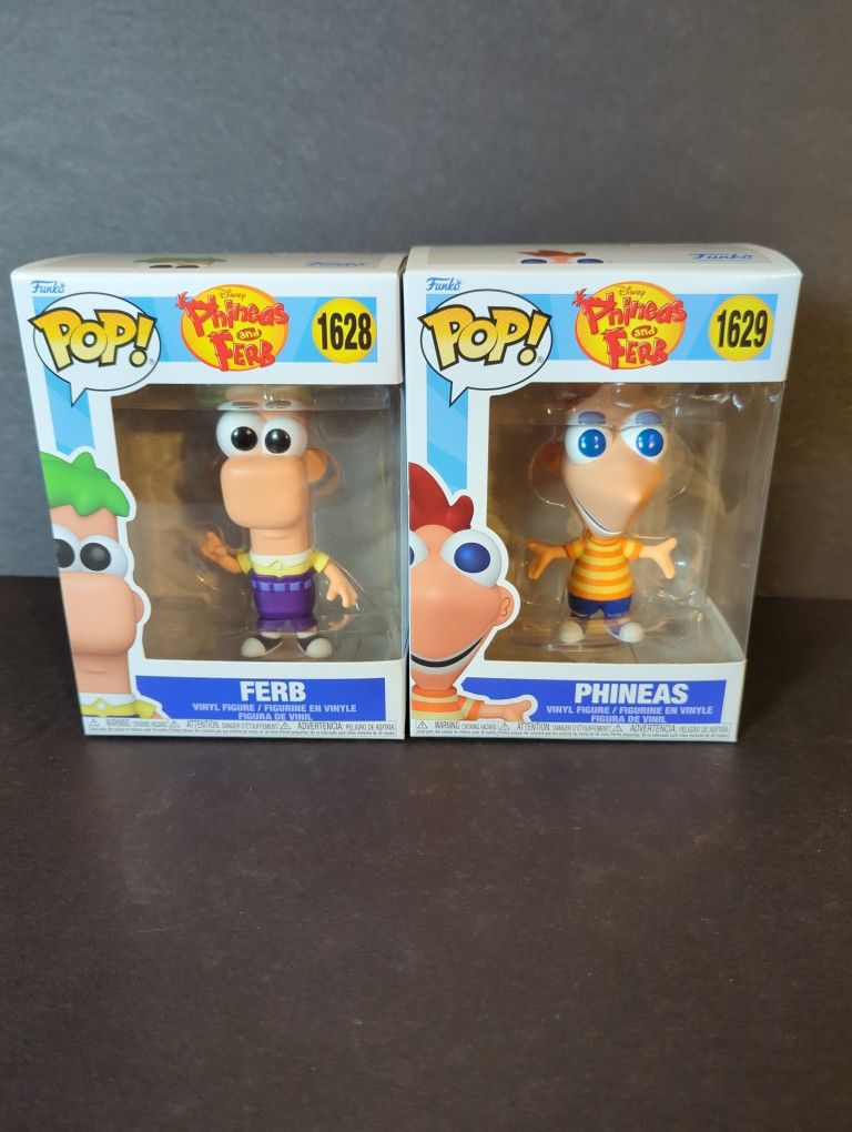 Funko Pop! Disney Phineas And Ferb Set-Set Of (2) For $30