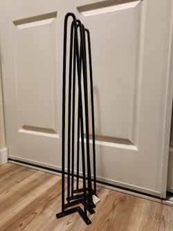 NEW BLACK METAL HAIRPIN LEGS SET OF 4