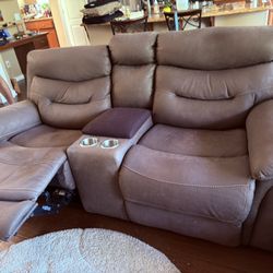 Power Reclining Loveseat With Console