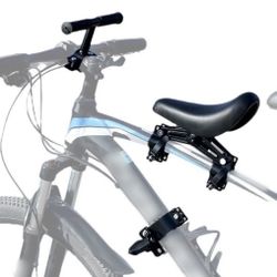 Kids Front-Mount Bike Seat with Handlebars & Foot Pegs – Great Condition