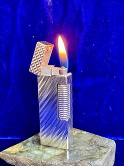 Vintage Silver Rollagas Dunhill Lighter Super Mint Condition Works 1 Year Warranty