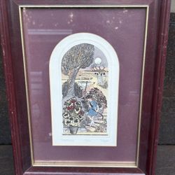Suzan Tatham signed & numbered framed Art - 24/150 Past times