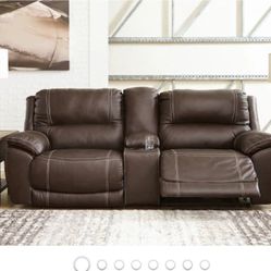 Daul Electric Recliner Sofa Comes With heated And Massage Settings 