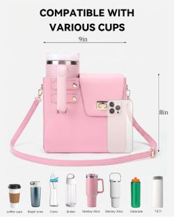 🆕 in 📦 Asaint Stanley Cup Purse Crossbody Bag for40oz Tumbler with Handle,Water Bottle Purse Pocket Adjustable Strap