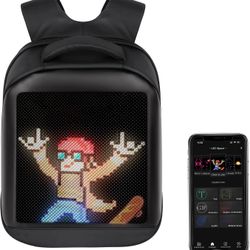 LED Backpack, Laptop Backpack, DIY Programmable Backpack, Travel Camping Storage Bag, Birthday Gift for Men/Women (Black)