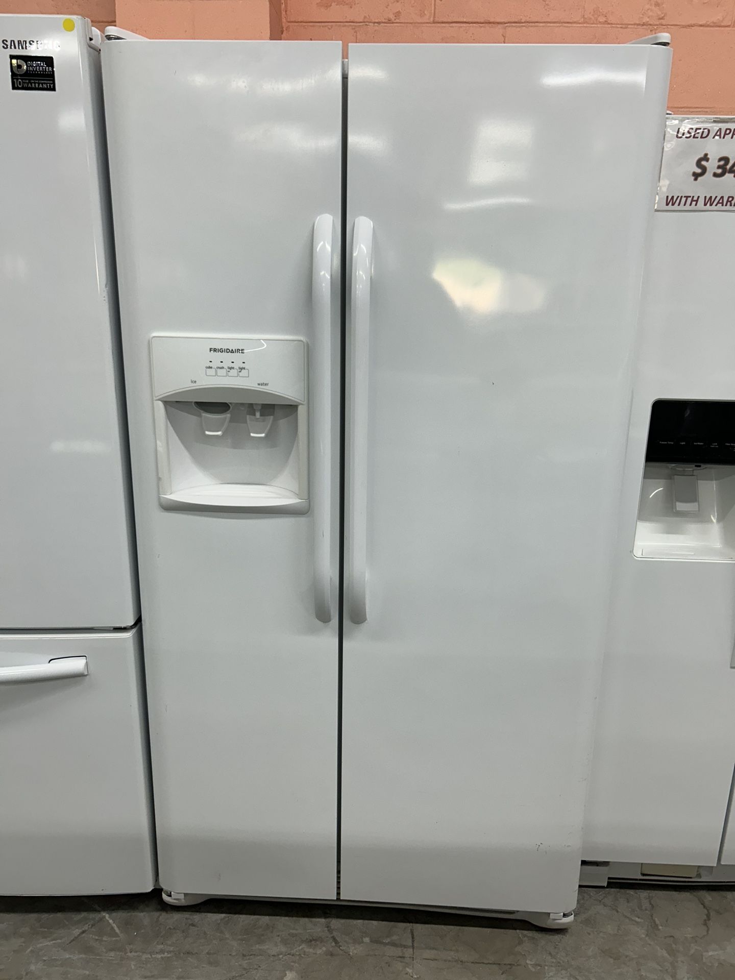 Very Nice White Side By Side Refrigerator