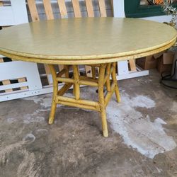 BAMBOO PATIO TABLE VINTAGE 
