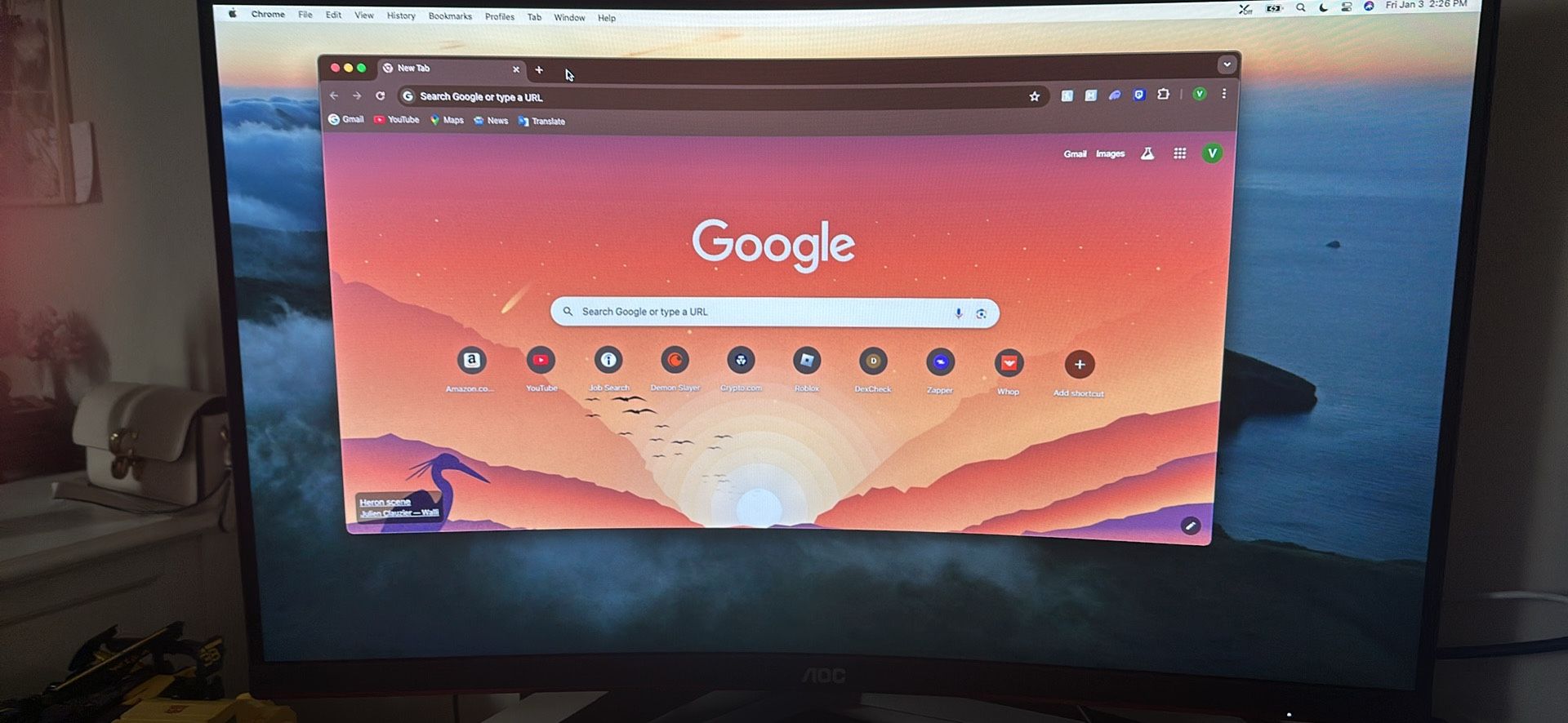 AOC 165hz Gaming Monitor Curved 24”