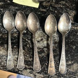 1933 worlds fair Chicago 5 spoon set