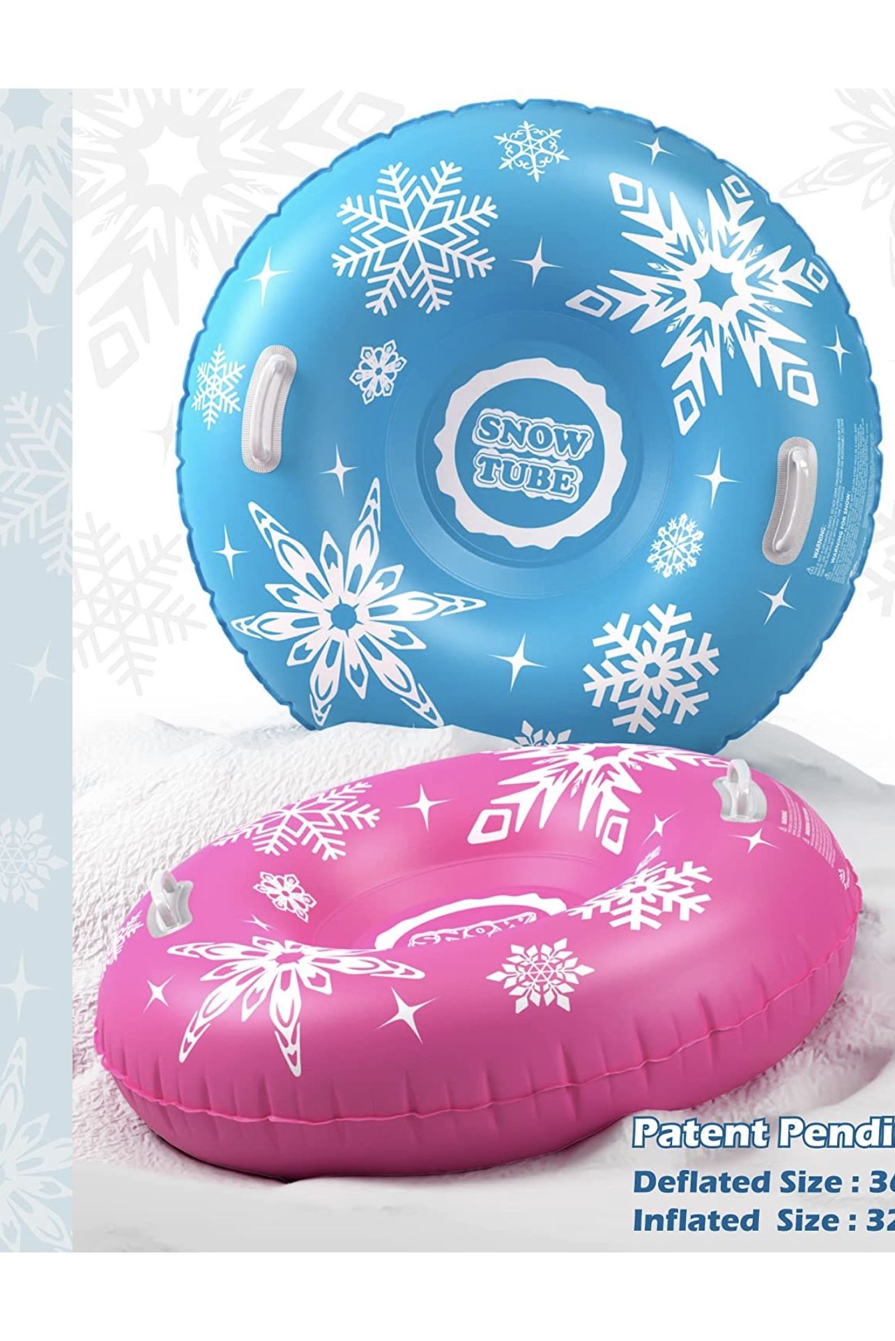 Snow Tube Inflatable Snow Sled Toboggan Snow Toys for Kids and Adults