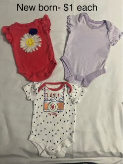 Newborn Baby Girl Onesies