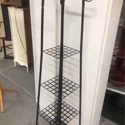 61 inch High metal corner shelf