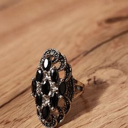 Marcasite cluster ring size 7