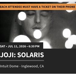 JOJI TICKETS LA/INGLEWOOD 7/11