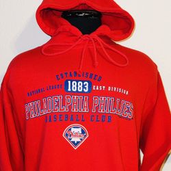 Genuine Major League Baseball Licensed Philadelphia Phillies 80% Cotton Hoody in an Adult Size Large