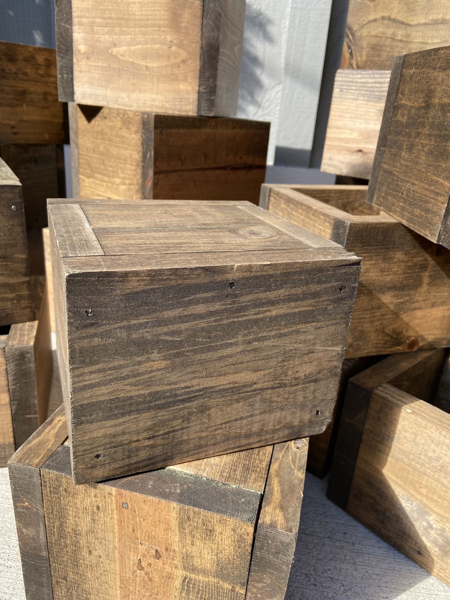 Custom Built Wood Boxes for wedding or event