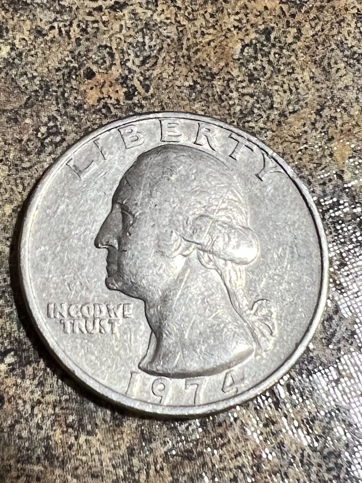 1974 No Mint Mark Quarter