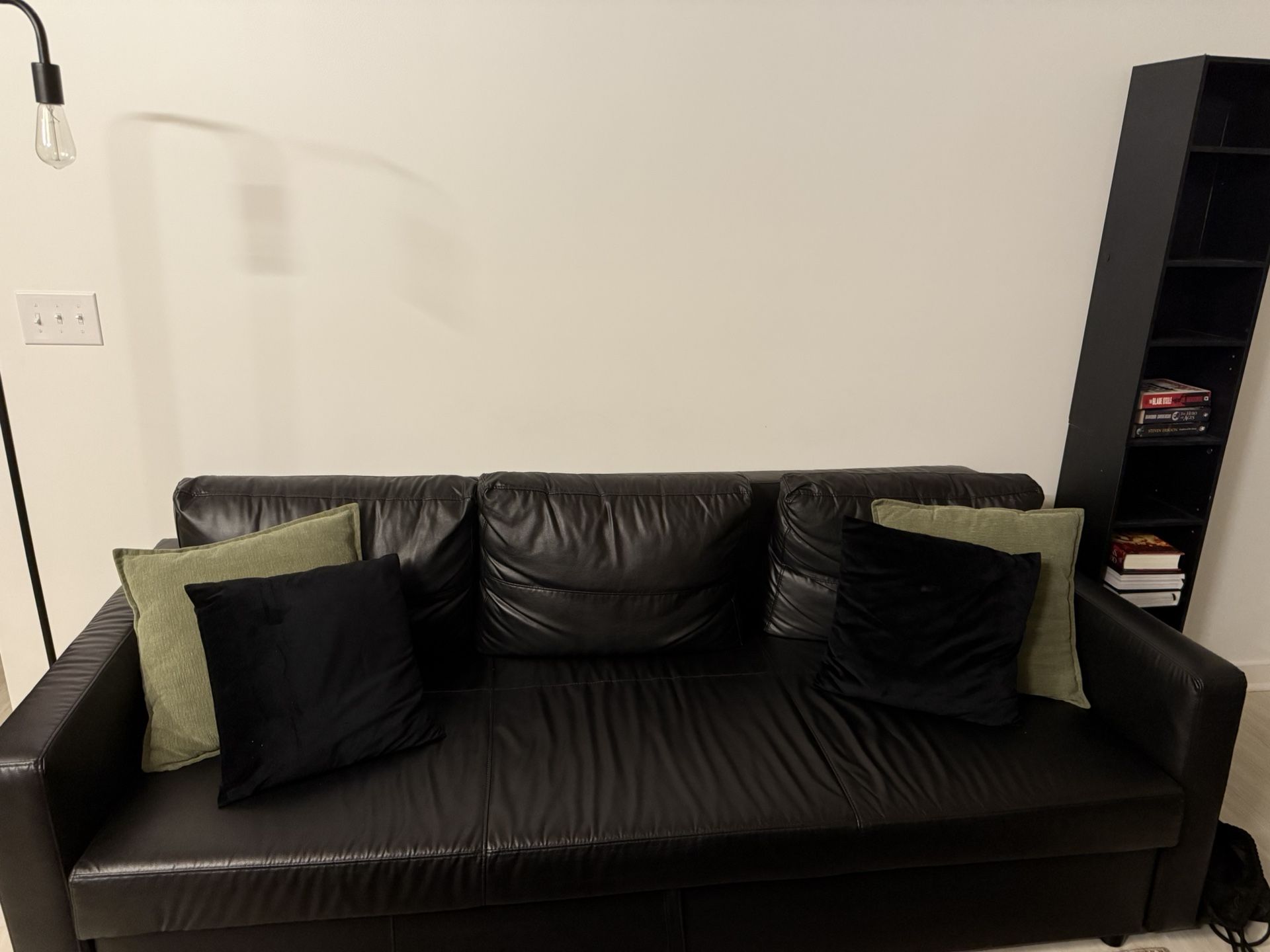 IKEA FRIHETEN Leather Sofa Bed w/ Storage