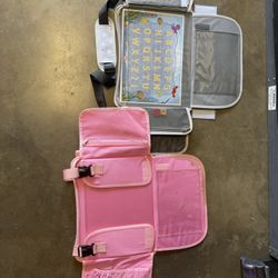 Kids Travel Tray, Toddler Car Seat Tray with Dry Erase Board, Collapsible Lap Car Seat Travel Table Desk