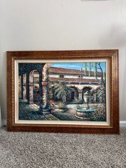 Large Framed Canvas Art - 46" x 34"