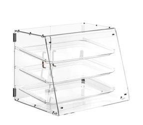 3 Tray Bakery Display Case with Rear Doors 21”