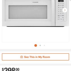 Frigidaire 30 in Width 1.8 cu. ft. 1000 Watt Over the Range Microwave with Charcoal Filter 300 CFM in White
