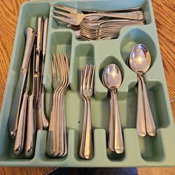 About 100 PC. Sterling steel  dinnerware