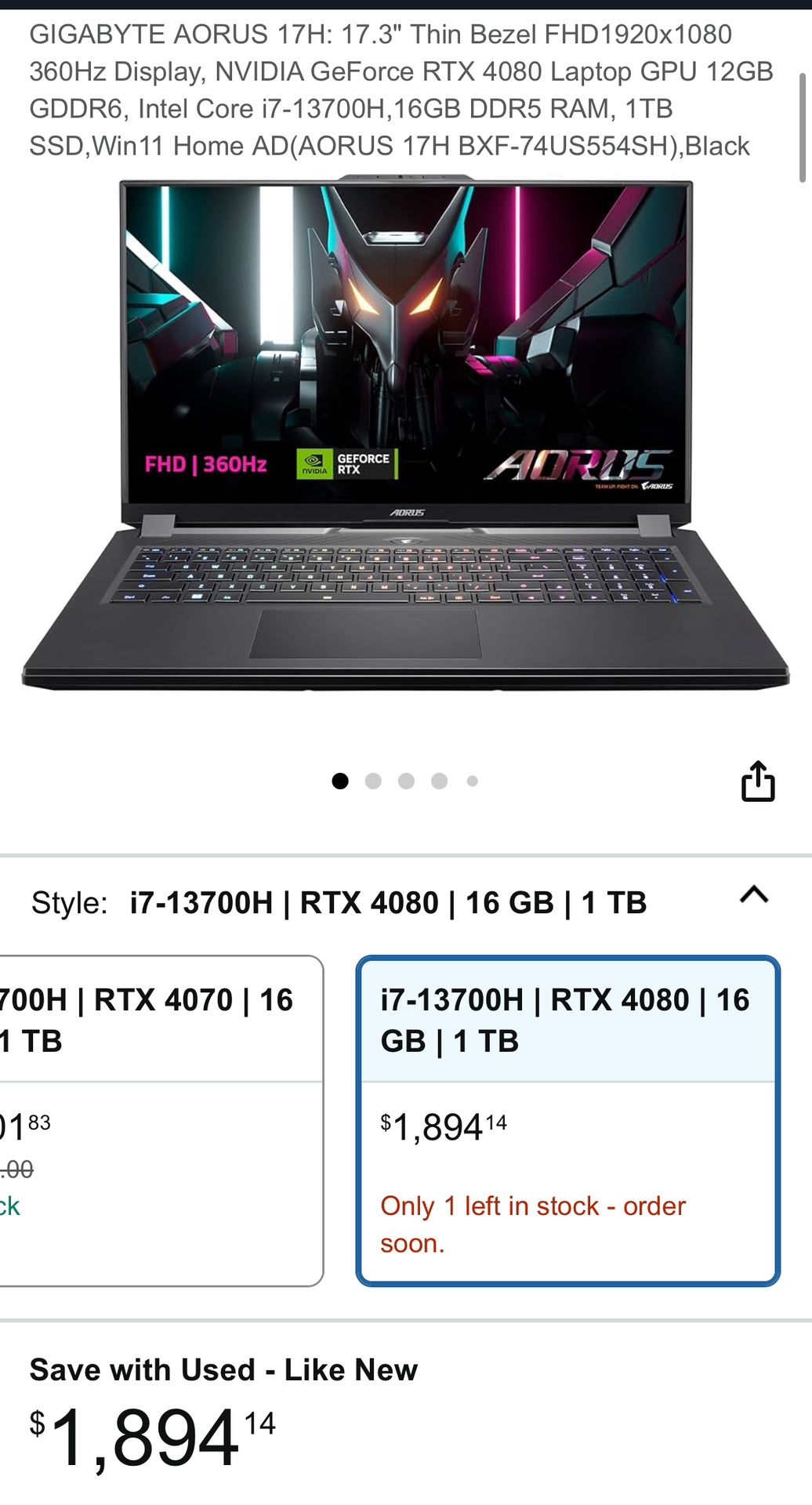 Gaming Laptop 4080