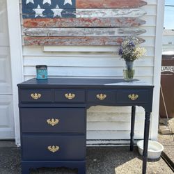 Antique Solid Wood Navy Desk