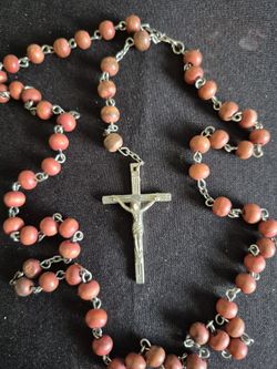 Wood Bead Rosary 