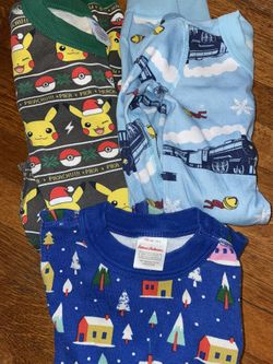 3 pairs organic cotton Hanna Andersson winter holiday kids pjs pajamas Pokémon polar express
