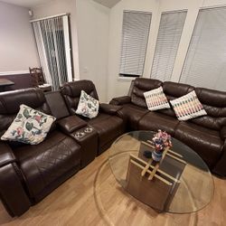 Recliner Couch Set Chocolate