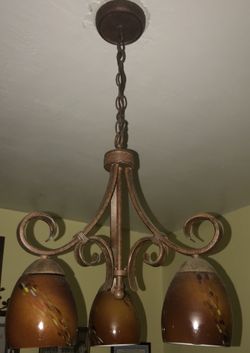 Euro bronze flush mount light