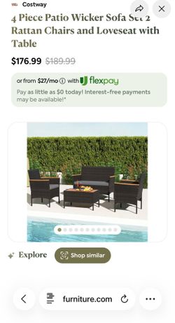 Brand new 4 pc Patio set 130$