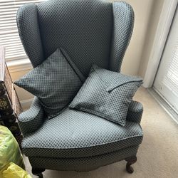 Green Wing Back Chair